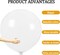 9pcs 36-Inch White Giant Latex Balloons – Large Party Balloons for Birthday, Wedding, and Celebration Decorations